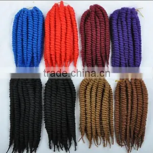 High Quality 12" 24'' 2X Havana Mambo Twist Braids With Synthetic Crochet Hair Extension thumbnail-6