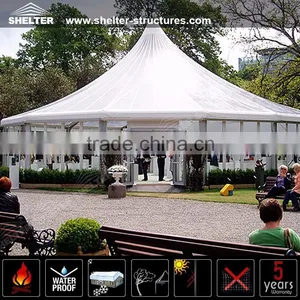 Luxury Hexagonal Wedding Marquee Tent With Glass Wall Party Tent for Sale thumbnail-1