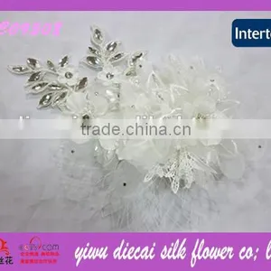 Lace and Mesh Flower With Rhinestone Charms Wedding Accessories thumbnail-1