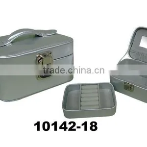 Square Mirrored Jewelry Box With Lock/tray thumbnail-1