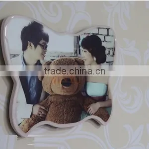 Custom Unique Double Heart Love Acrylic Photo Frame thumbnail-2