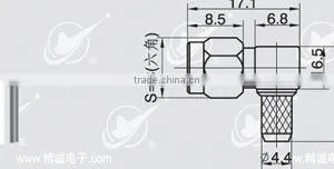 SMA Connector for Flexible Cable thumbnail-1