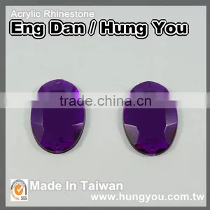 Machine Cut Oval Shape Sew On Acrylic Rhinestones thumbnail-6