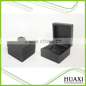 High-end Carbon Fiber PU Leather Hanging Watch Box Wooden thumbnail-1