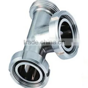 Sanitary Stainless Steel Threaded Tee thumbnail-1