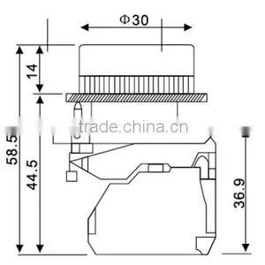 UTL New China Products Led Push Button Switch Pushbutton Switch With Waterproof Cover thumbnail-4