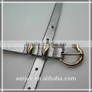 Simple Leather Skinny Belt With Alloy Buckle for Women thumbnail-1