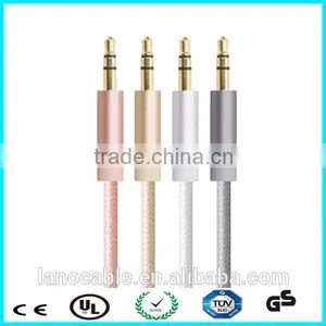 Nylon Braided 3.5mm Jack Audio Cable Custom Aux Cable thumbnail-6