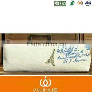 Tower Metal Logo no Lining White Cotton Pencil Case thumbnail-1