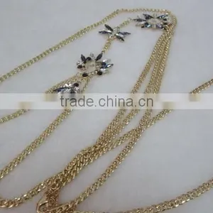 Europe and America Sexy Luxury Beach Bikini With Rhinestone Waist Belly Body Chian thumbnail-6