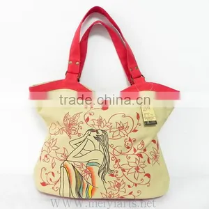 Young Girl Printing Tote Bag for Women thumbnail-5