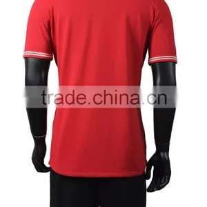 Dry Fit Material Football Uniform Red and Black Color thumbnail-5