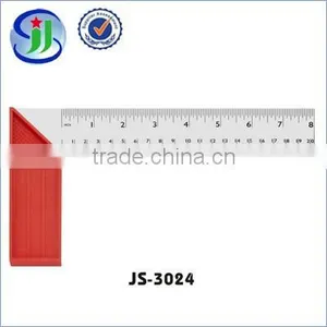 Useful Steel 8 Inch Custom Square Ruler With Red Plastic Handle thumbnail-1