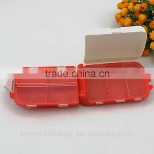 Portable Medicine Plastic Box,8 Case Medicine Box/Folding Three Section Sealing Storage Box thumbnail-2