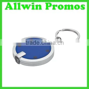 Promotional Plastic Round LED Key Chain thumbnail-2