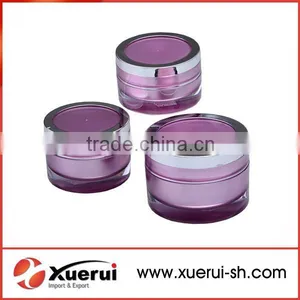 Cosmetic Round Shape Acrylic Jar With Plasted Cover thumbnail-1