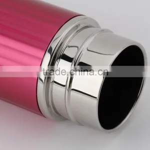 Metal Flask With Ripple Surface/ Thermos Flasks With Pump/thermos Flask With Button Lid thumbnail-2