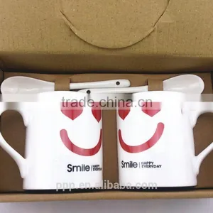 Porcelain Mug in Stock/cute Ceramic Cup Smile Mug/ High Quality and Cheap Ceramic Mug thumbnail-1