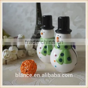 Ceramic Christmas Lovely Snowman Sauce Shake Jar thumbnail-3