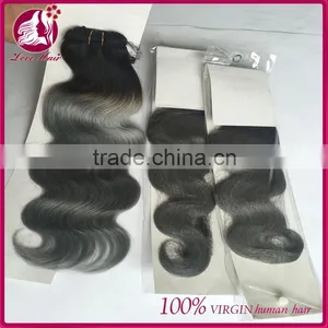 Virgin Human Wholesale Brazilian Omber Color 1B Grey Color Two Tone Braiding Hair thumbnail-5