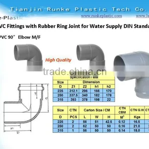 PVC Pipe Fittings With Rubber Ring Joint for Water Supply thumbnail-1