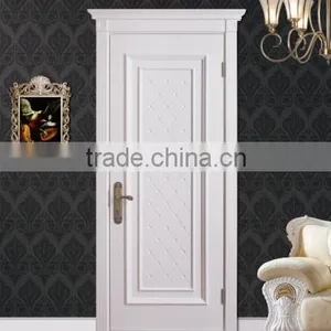 Simple Design Modern White Interior Solid Wooden Door thumbnail-2