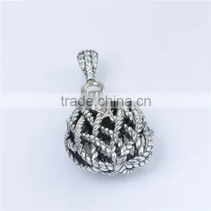 European Style Vintage Sterling Silver Pendant Necklace thumbnail-5