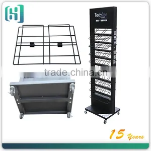 Metal Wholesale Floor Ceramic Tiles Glass Price Display Stand HSX-S0029 thumbnail-4