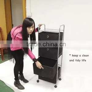 2 Layers Movable Storage Drawer Trolley With Wheel thumbnail-6