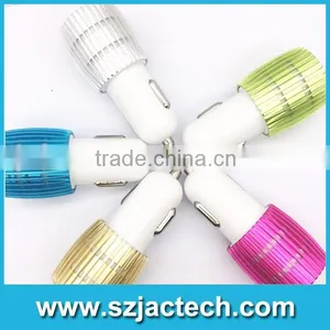 Faster Charger Car Styling DC12V Car Charger Dual USB Power Adapter thumbnail-4