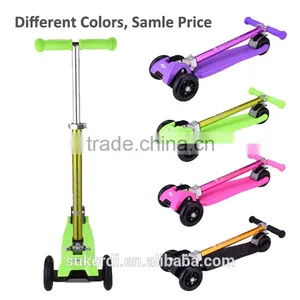 Beautiful Electroplated Aluminum T Bar Foldable 6-16 Years Old Child Scooter thumbnail-2