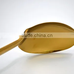 Fashion Style New Design TPR Handle Gold Plating Stainless Steel Serving Spoon thumbnail-6