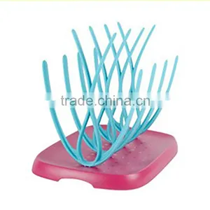 Manufacture Supply BPA Free Durable Green Sprout Drying Rack for Baby Milk Feeding Bottle thumbnail-2