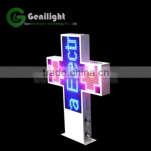Resin 3D Led Pharmacy Cross by Wireless Control thumbnail-1