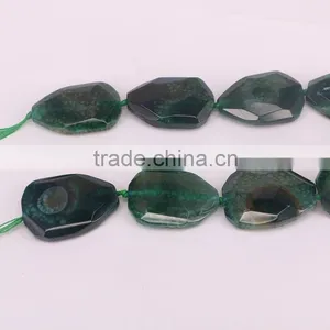 Full Strand Smooth Cracked Drop Green Agate For DIY Necklace Bracelet Jewelry Making Beads thumbnail-2
