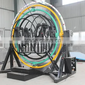 Thrilling Amusement Park Equipment Human Gyroscope Three Dimensional Space Ring Rides thumbnail-5