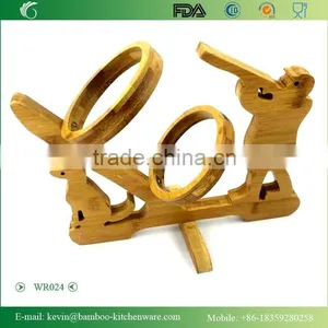 WR024/ 2015 Home Decor Wooden Wine Rack Wood Single Bottle Display Rack Professional Design Wine Rack FDA SGS LFGB thumbnail-2