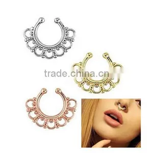 American&European Style New Fashion Fake Nose Ring Non Piercing Nose Ring thumbnail-6