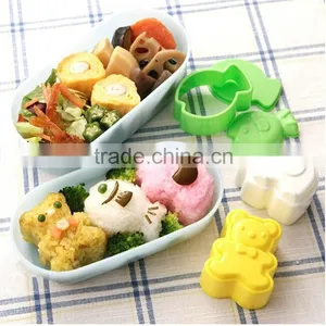 3pcs Bento Onigiri Sushi Mold of Elephant and Bear and Fish thumbnail-1