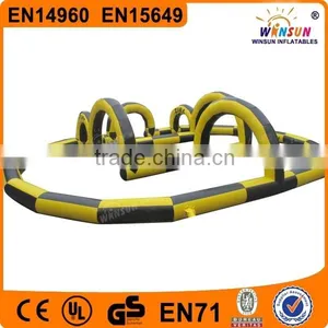 Specially Designed Cheap PVC Inflatable Sports Game Cheap Inflatable go Kart Track thumbnail-1