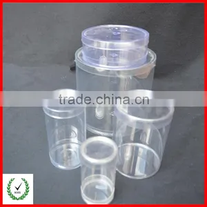 Custom Made Rerecycled Transparent PET/PVC/PP Plastic Round Cylinder Boxes thumbnail-1