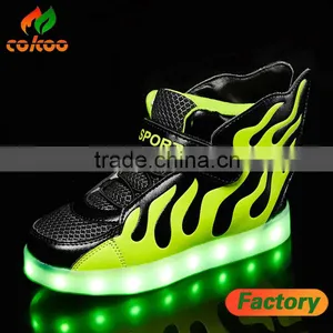 Led Shoes Charming Flat Lace Up Comfortable Kids Led Shoes With PU Wings thumbnail-1