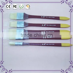 5 Sizes Long Handle White Bristle Hair Wall Painting Brush Set thumbnail-1