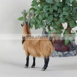Real Fur Animal Giant Size Handicraft Sheep Plush Wholesale Garden Ornaments thumbnail-4
