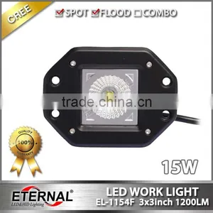 3x3in Cube Pod 15W Flush Mount Pillar 4x4 Jeep Off-road Motorsports Truck Trailer Vehicles High Power LED Work Light Fog Lamp thumbnail-1