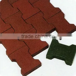 2013 NEW!!! Recycled Playground Rubber Bricks/Rubber Brick Pavers/Rubber Paving Bricks/Rubber Brick Press thumbnail-1