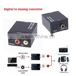 Digital to Analog Audio Converter Optical Coaxial RCA Toslink Digital Audio to L/R Analog Audio Converter Adapter thumbnail-1