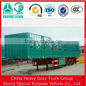 Hot Selling 3 Axle 60T Grid Fence Cargo Sheep Cattle Trailer thumbnail-2