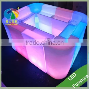New Model Led Bar Tables Plastic PE Bar Table Commercial Furnitures for Bar Ktv Club Restaurant thumbnail-2