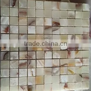 Excellent Quality LIGHT GREEN ONYX MOSAIC TILES COLLECTIONS thumbnail-1